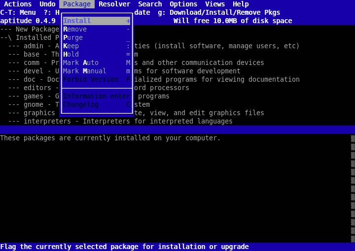 APT package holds