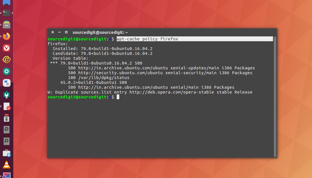 APT package lookup