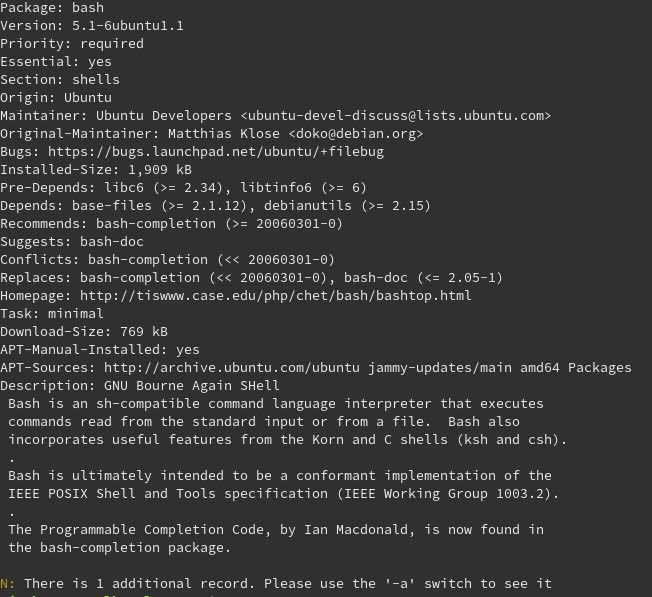 APT package tasks