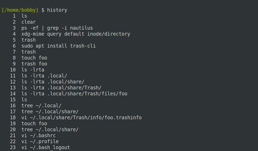 APT transaction history