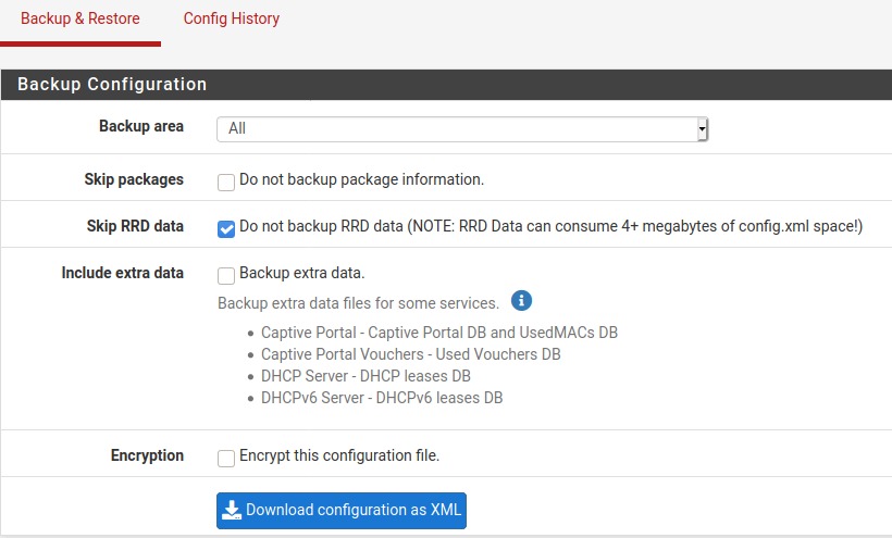 Backup import capacity