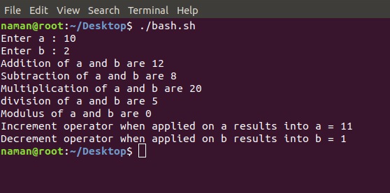 Bash arithmetic conditions