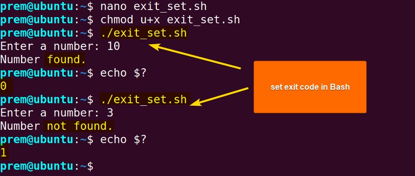 Bash exit status