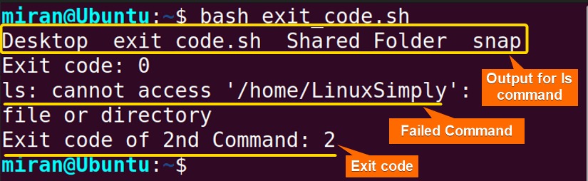 Bash failure handling
