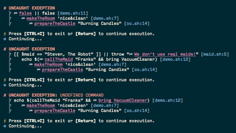 Bash language comparison