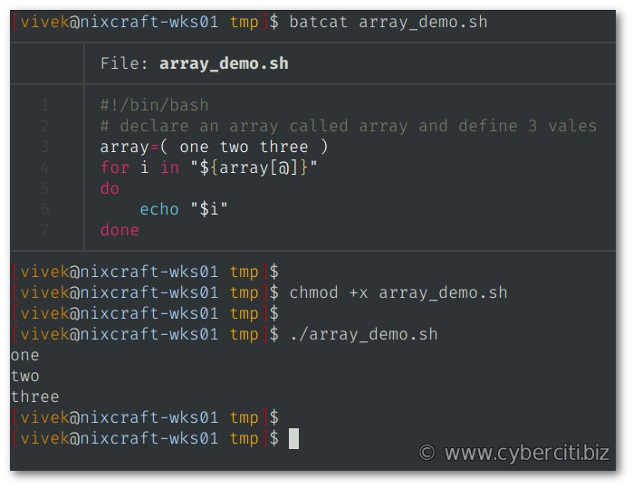 Bash loop selection