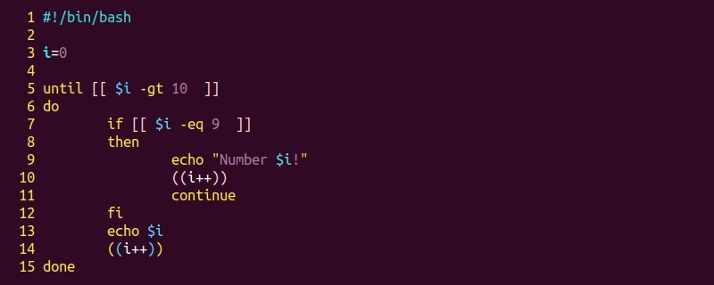 Bash loop syntax