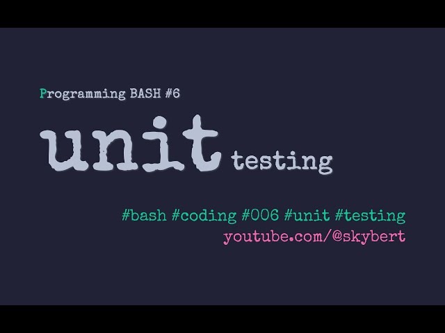 Bash script testing