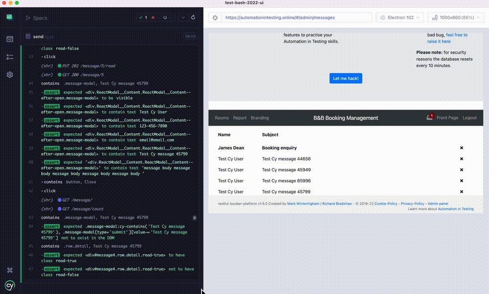 Bash script testing