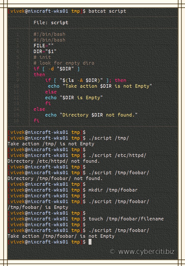 Bash test commands