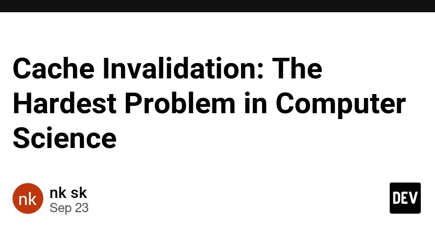 Cache invalidation options