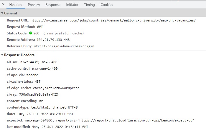Cache refresh sequence