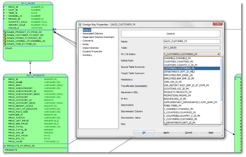 Code database dependencies
