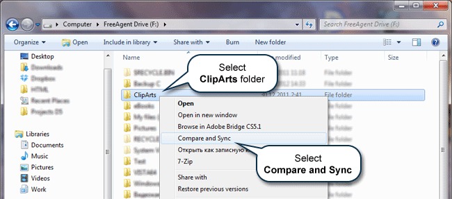 Compare directory contents
