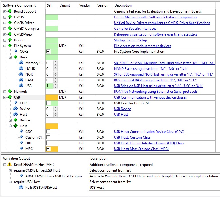 Component compatibility details