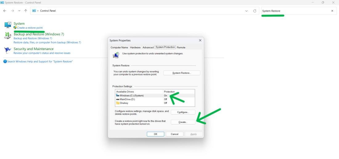 Compose recovery configuration