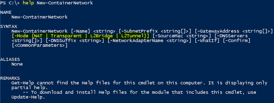 Container network modes
