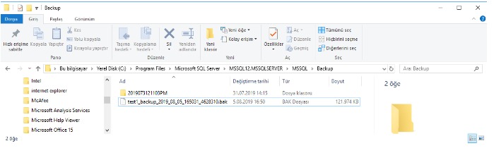 Database backup maintenance