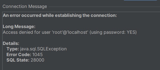 Database error codes