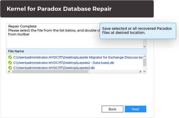 Database repair prerequisites