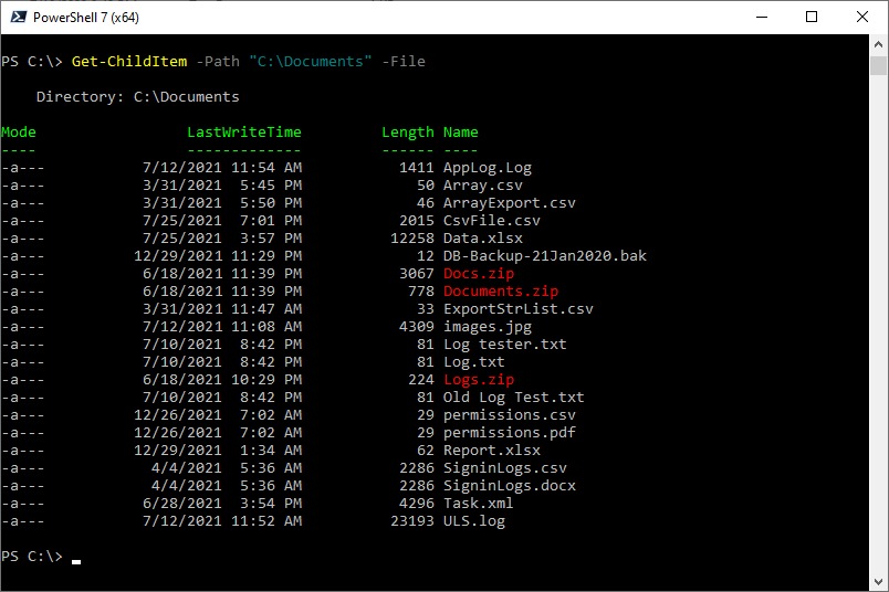 Directory report script