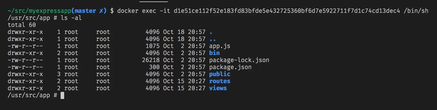 Docker binding inspection