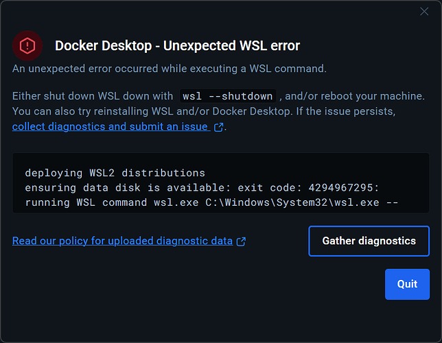 Docker installation errors