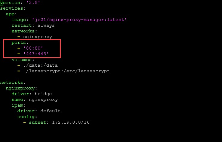 Docker published ports