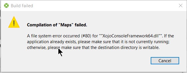 Failure request coordinates