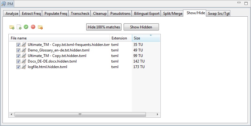 Hidden file matching