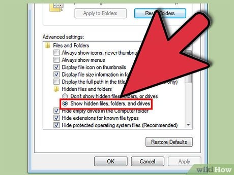 Hidden file selection