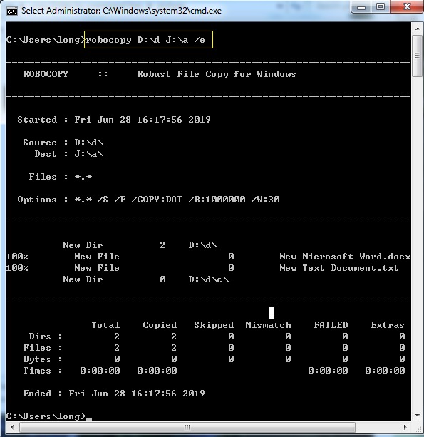 Hidden files copy
