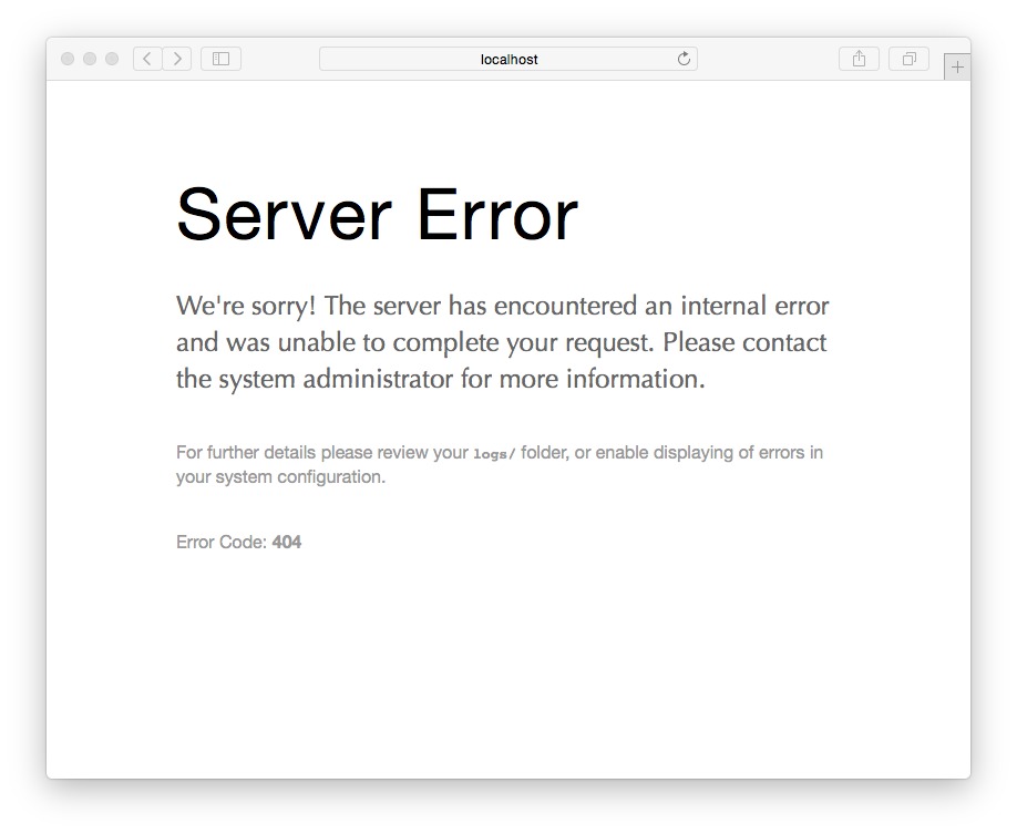 Hosting error evidence