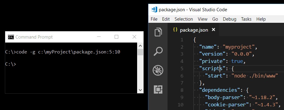 Installed editor commands