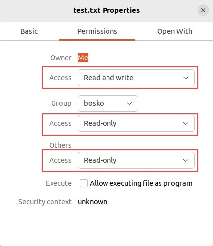 Linux file permissions