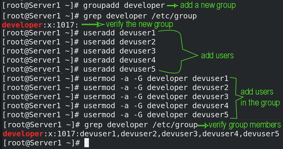 Linux group membership