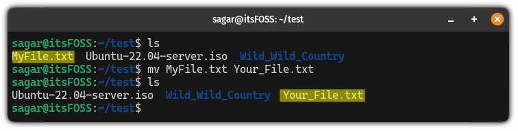 Linux mv syntax