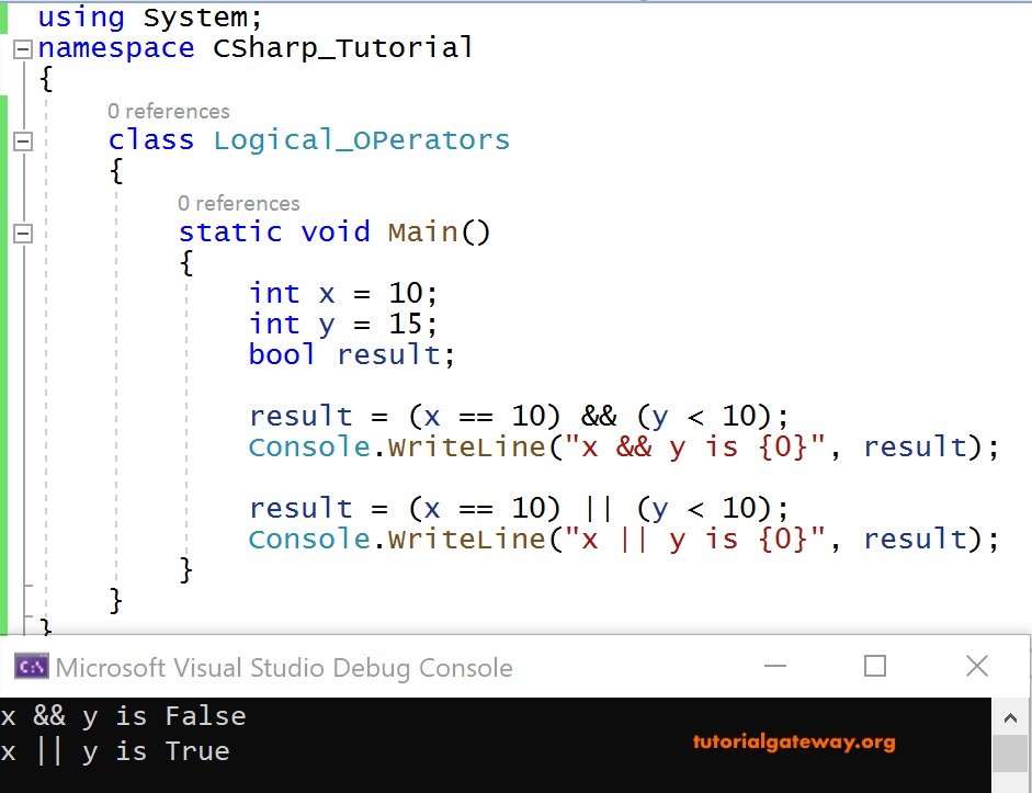 Logical condition examples