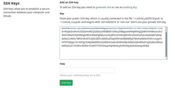 Manual SSH key installation