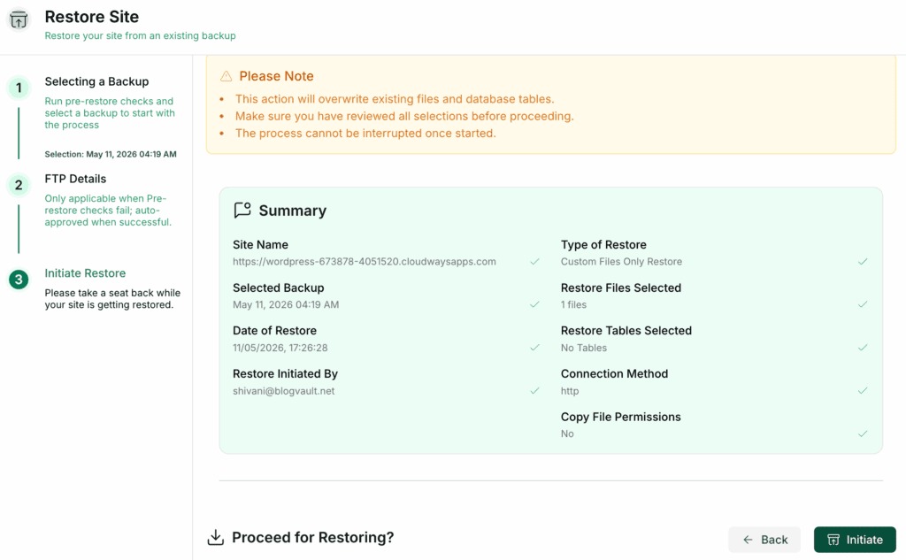 Manual WordPress restoration