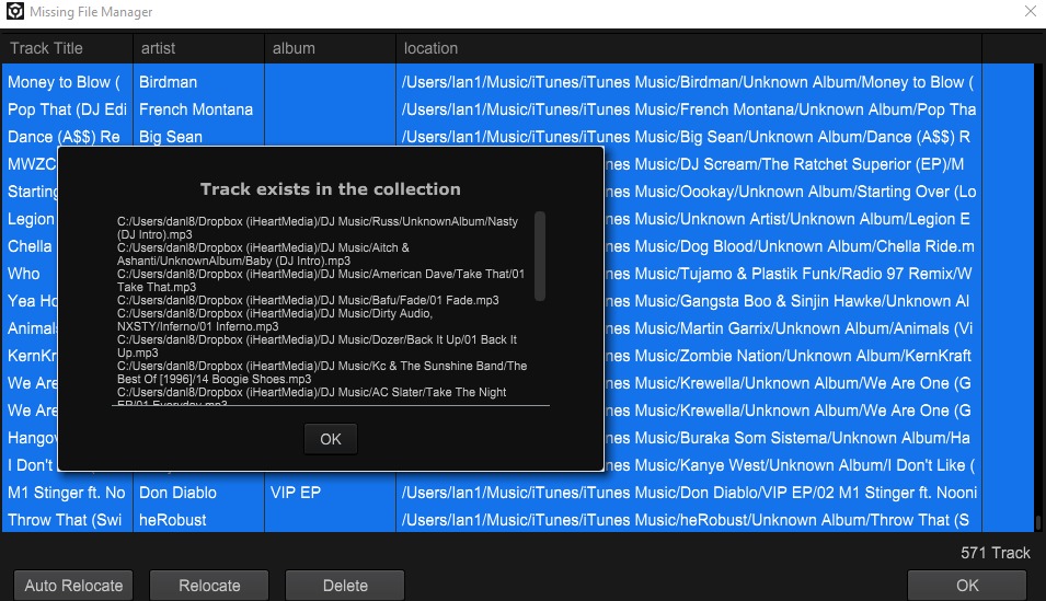 Missing error records