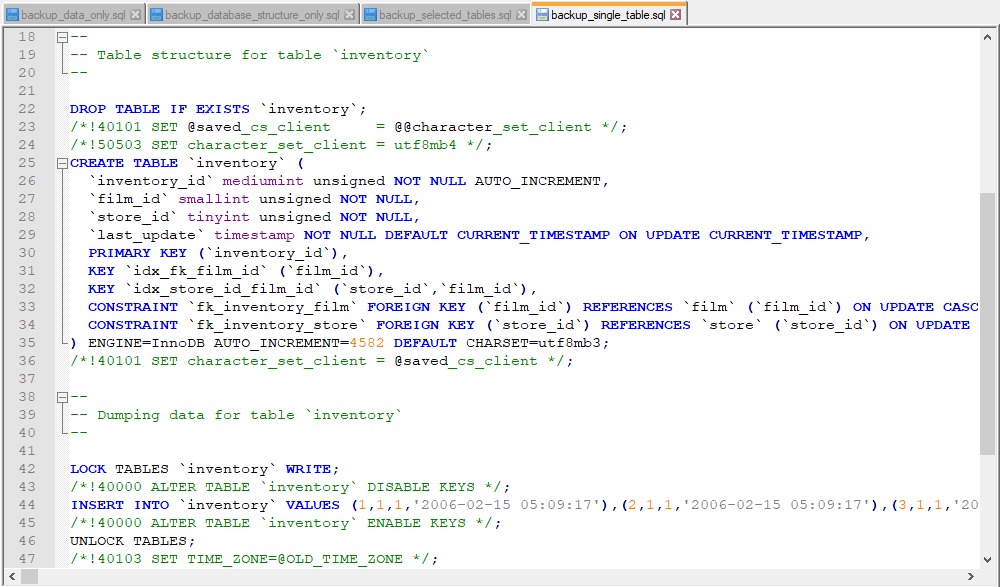 MySQL backup workflow