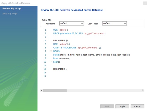 MySQL stored objects