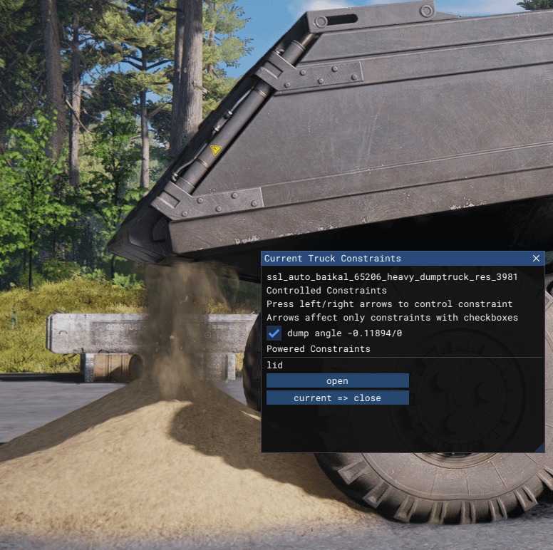 Online dump constraints