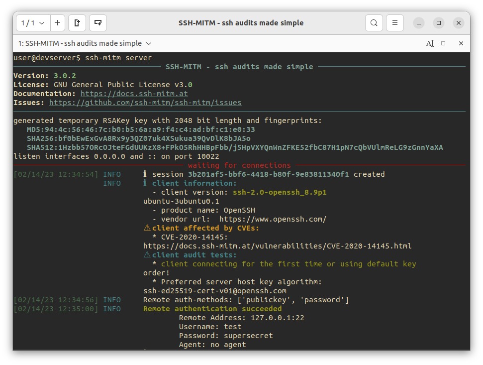 OpenSSH terminal client