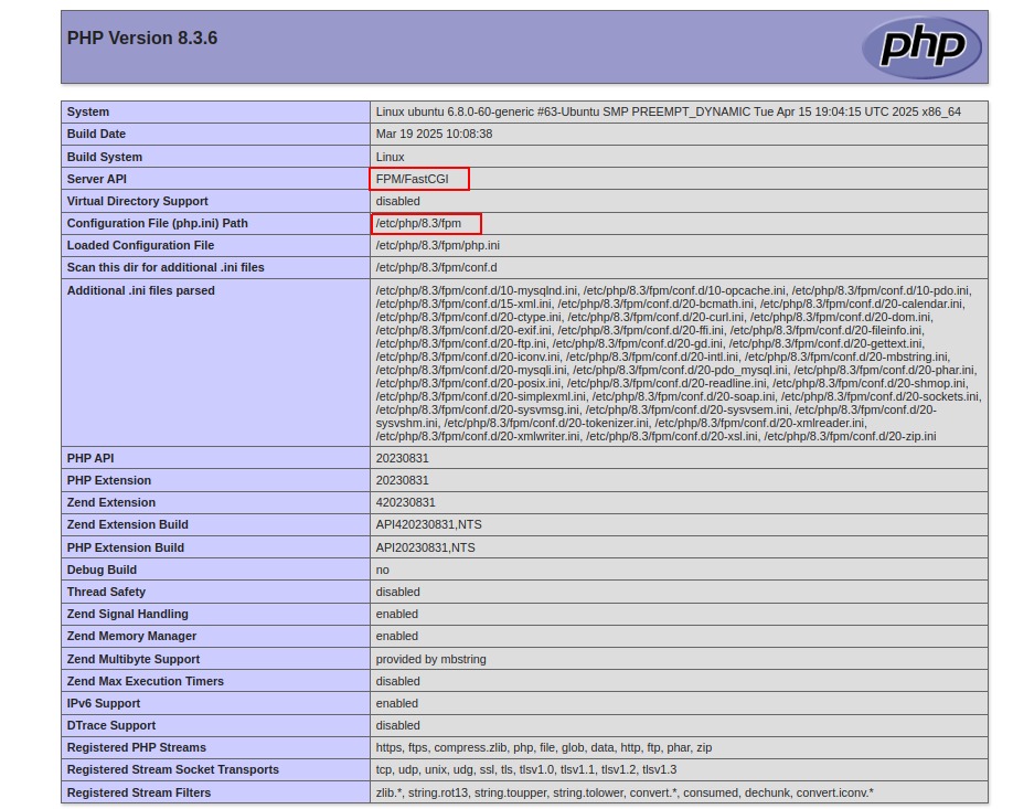 PHP FPM listener discovery