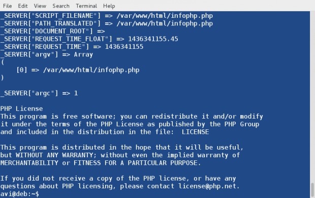 PHP command line