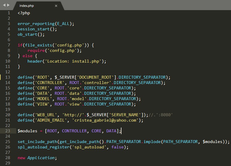 PHP failure categories