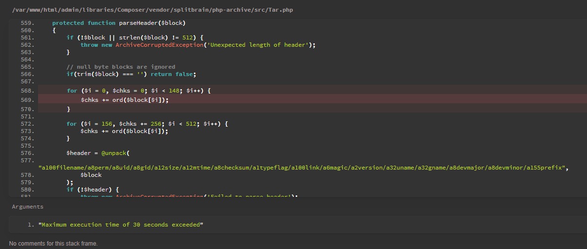 PHP rollback procedure