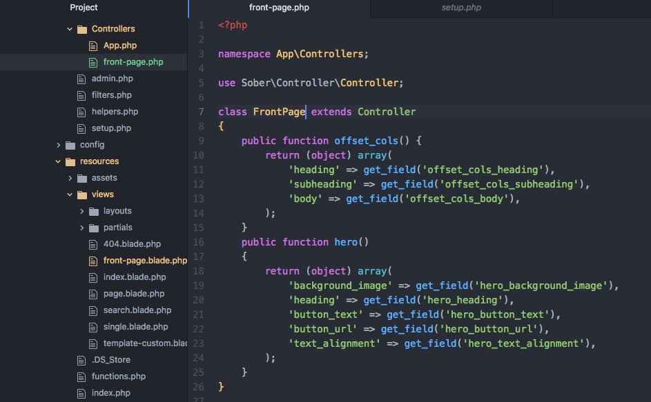 PHP stack layouts
